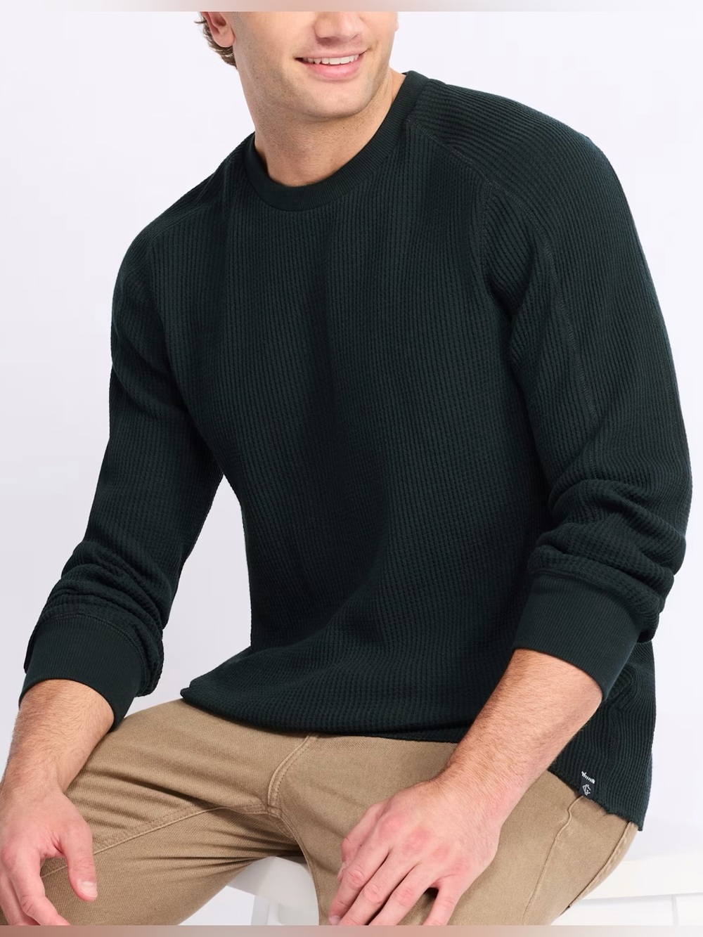 Grayers Brawny Waffle Crew - Navy
